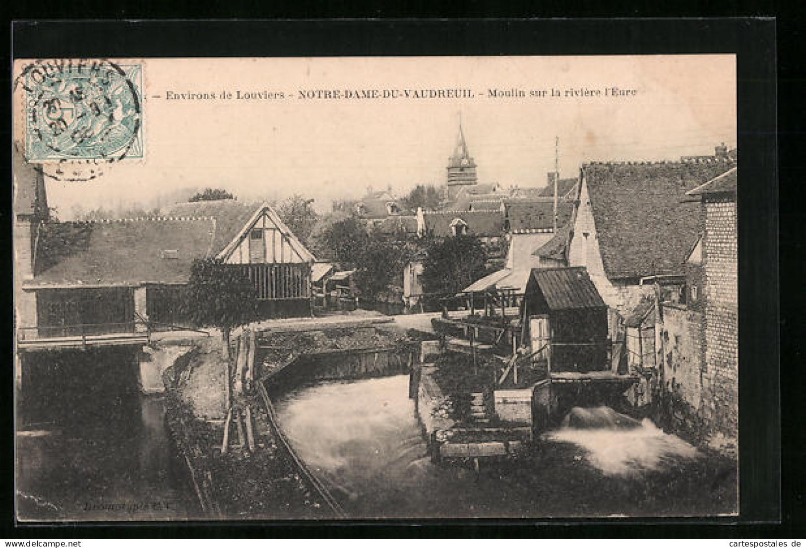 CPA Notre-Dame-du-Vaudreuil, Moulin Sur La Riviere L`Eure  - Le Vaudreuil