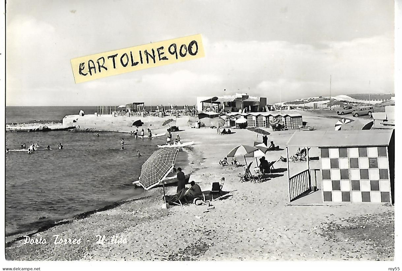 Cagliari-sassari-porto Torres  Il Lido Veduta Del Lido Di Porto Torres Animata Primi Anni 60 - Autres & Non Classés