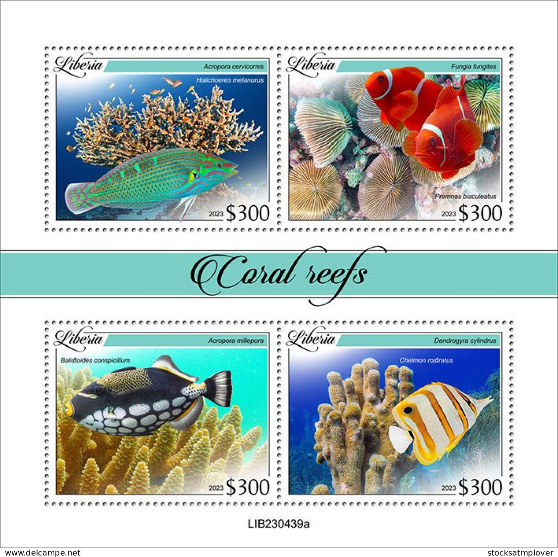 Liberia 2023 Marine Life Coral Reefs S202403 - Liberia