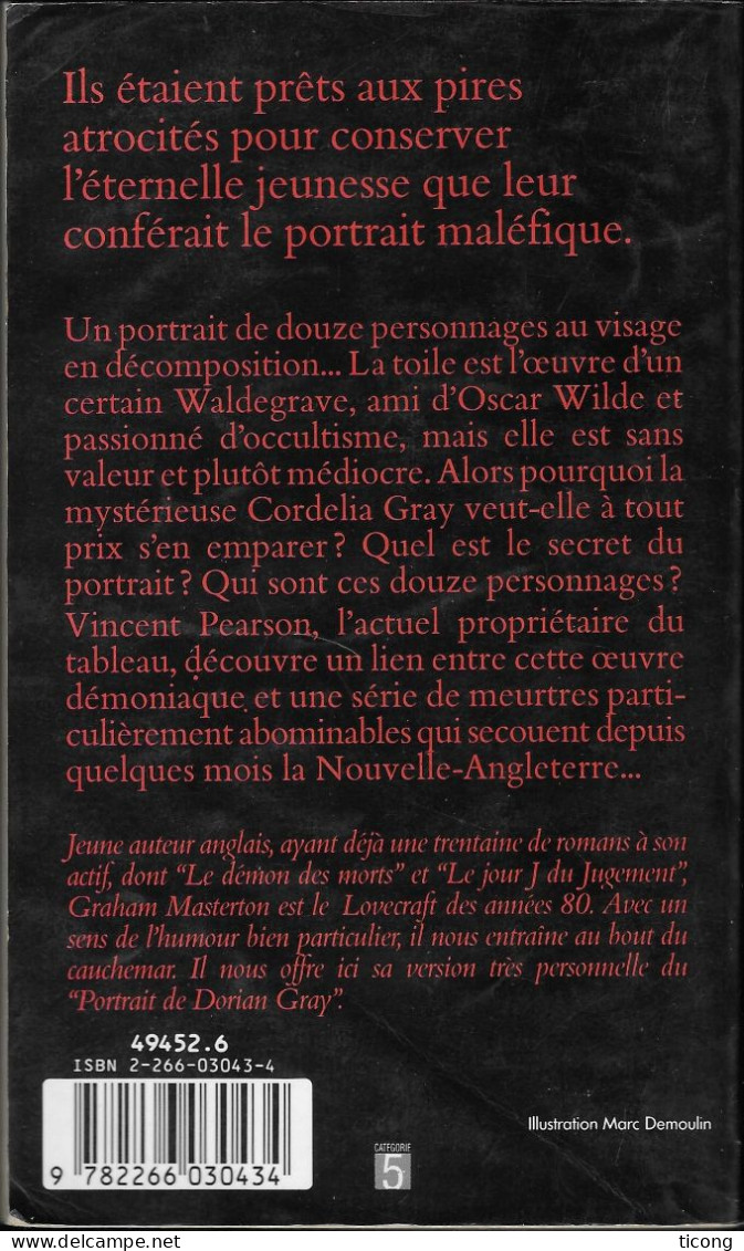 LE PORTRAIT DU MAL DE GRAHAM MASTERTON, EDITION POCKET TERREUR 1989, LIVRE DE 480 PAGES, VOIR LES SCANNERS - Schwarzer Roman