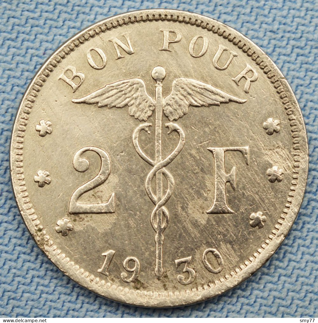 Belgique / Belgium • 2 Francs 1930 Fr. • Keydate • Cleaned • [24-633] - 2 Francs