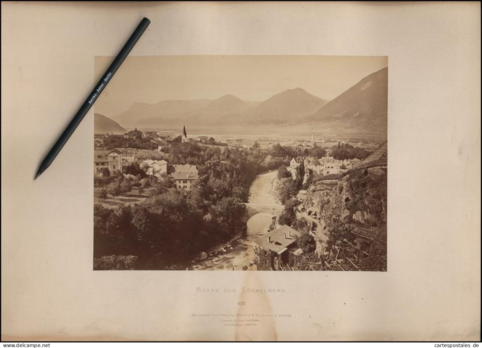 Foto C. Eckenrath, Berlin, Ansicht Meran, Stadt Mit Flusslauf Vom Küchelberg Gesehen  - Places