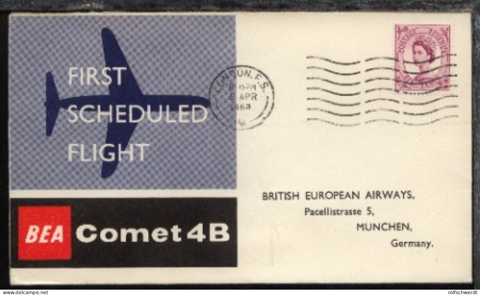 BEA-Erstflug-Bf. London-München 5.4.1960 - Sonstige & Ohne Zuordnung