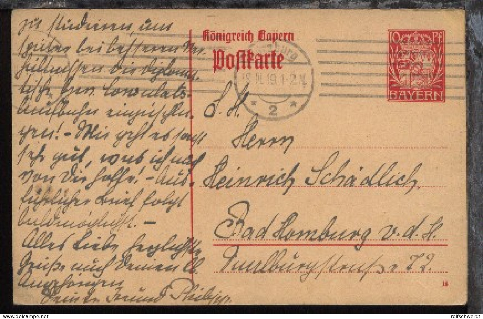 Würzburg *2* 19.III.19 (6 Striche) Auf Bayern-GSK - Franking Machines (EMA)