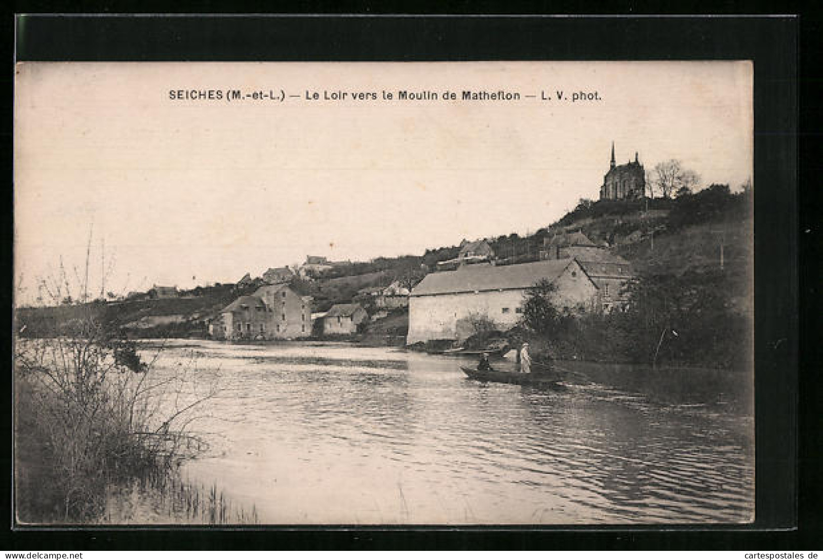 CPA Seiches, Le Loir Vers Le Moulin De Matheflon  - Seiches Sur Le Loir
