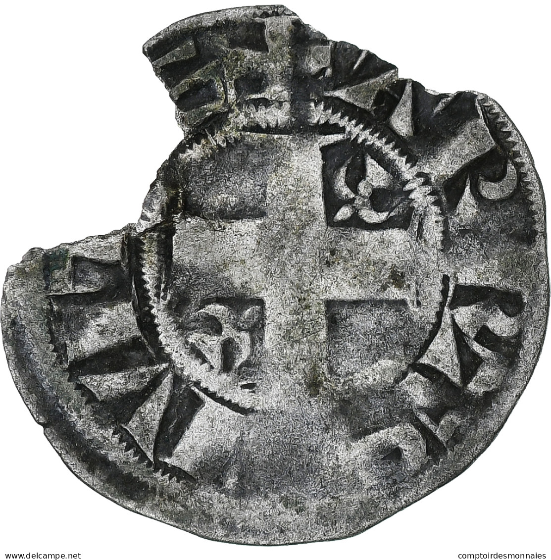 France, Philippe II Auguste, Denier Parisis, 1180-1223, Arras, Billon, TB - 1180-1223 Felipe II El Augusto