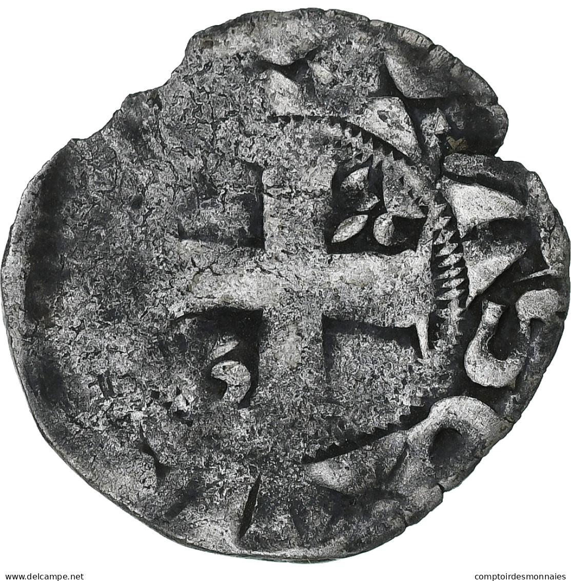 France, Philippe II Auguste, Denier Parisis, 1180-1223, Arras, Billon, TB - 1180-1223 Felipe II El Augusto