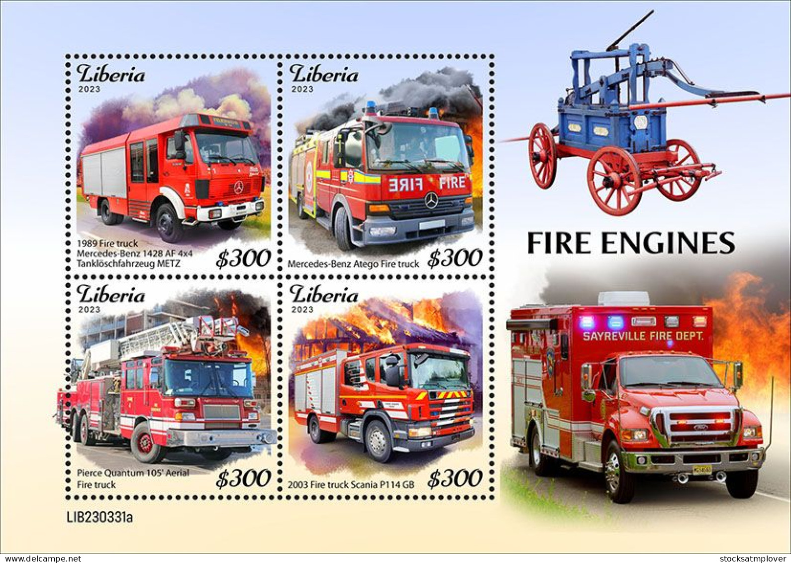 Liberia 2023  Fire Engines S202403 - Liberia