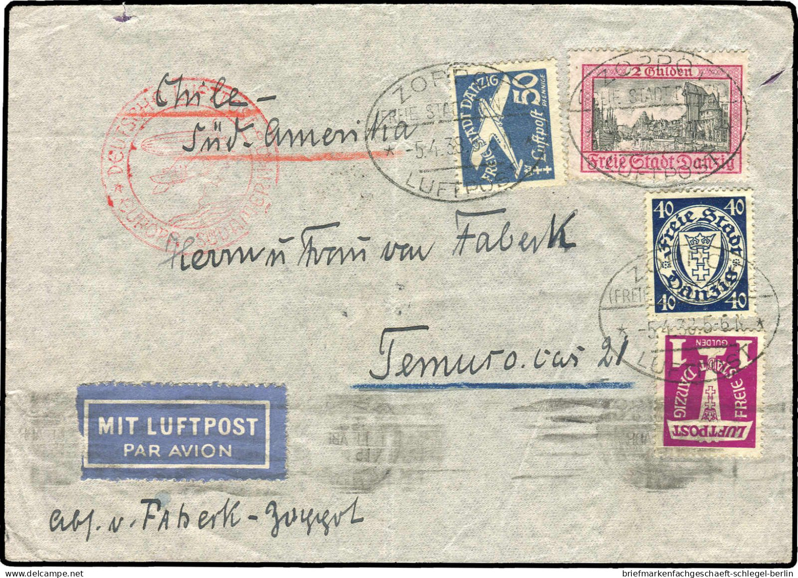 Danzig, 1938, 254, 255 U.a., Brief - Lettres & Documents