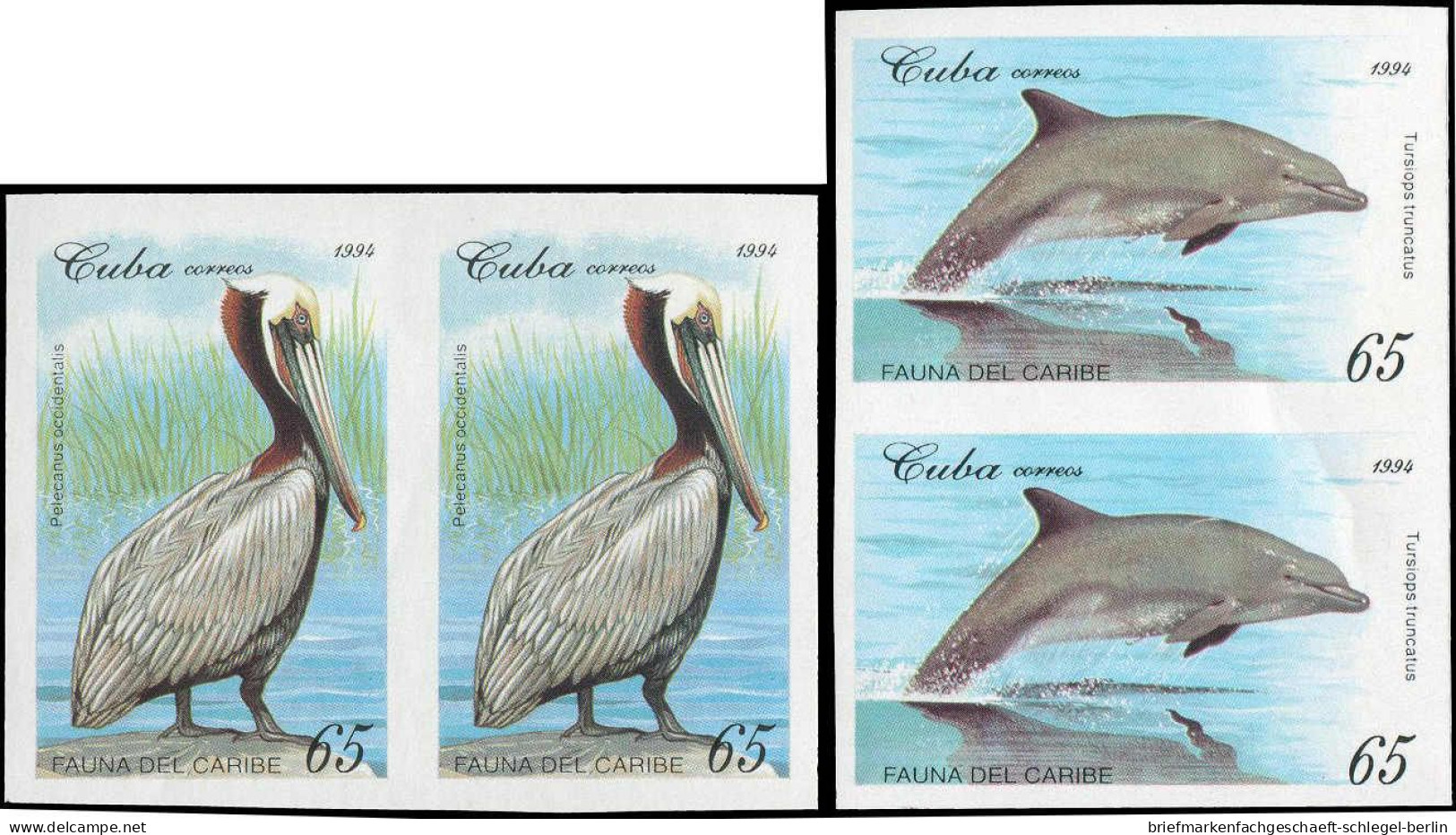 Cuba, 1994, 3781-86 U (2), Ohne Gummi - Kuba