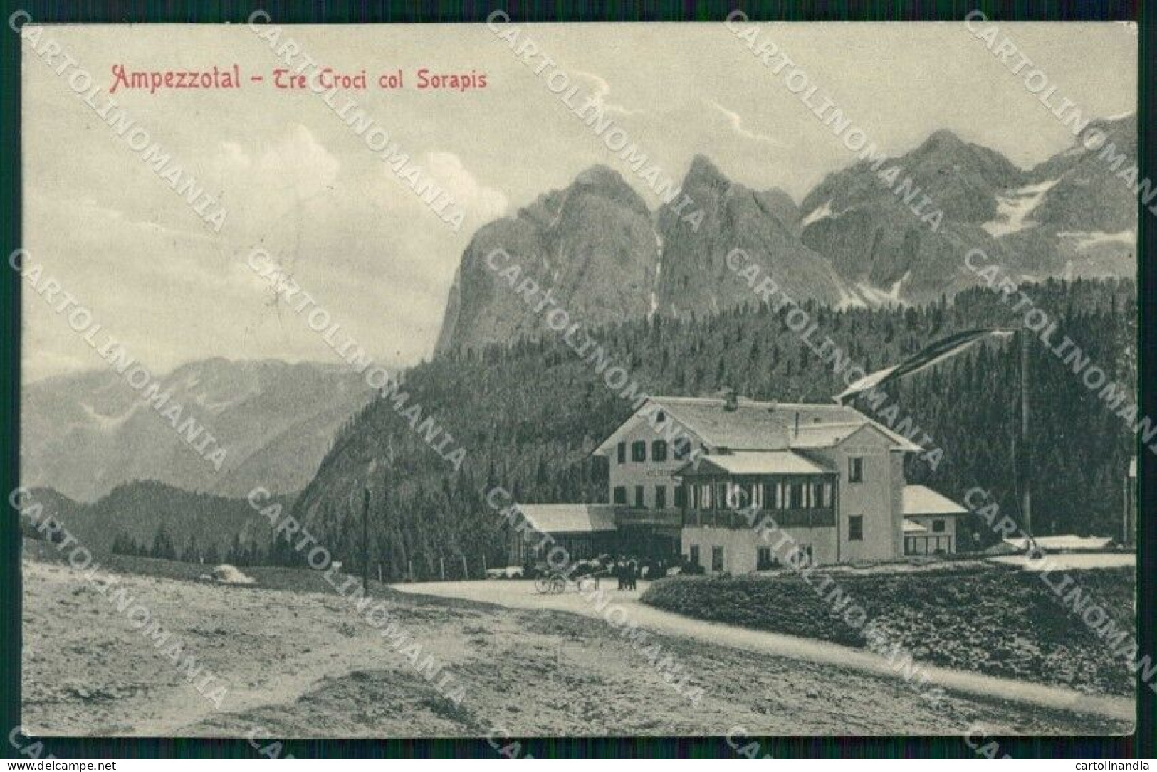 Belluno Cortina D'Ampezzo Tre Croci Col Sorapis Stengel 33154 Cartolina RB5605 - Belluno