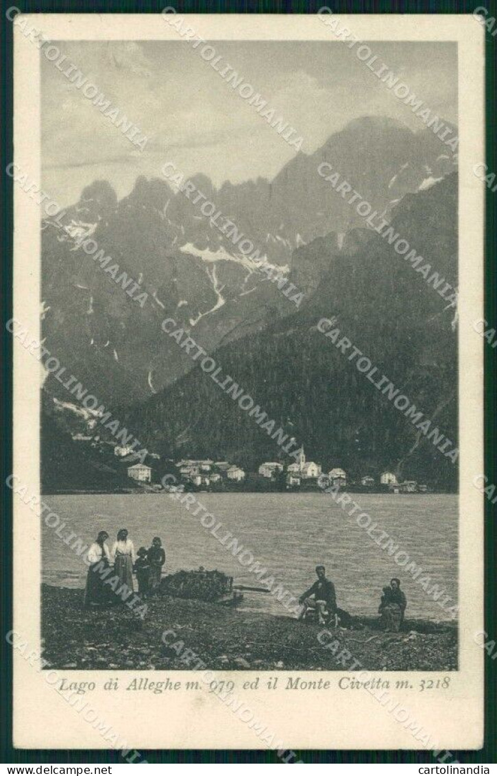 Belluno Alleghe Lago Monte Civetta Breveglieri 867 Cartolina RB5651 - Belluno