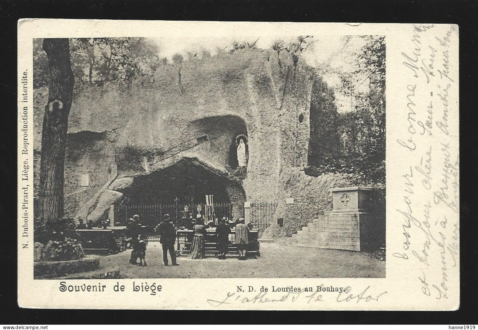 Liège Notre Dame De Lourdes à Bouhay Cachet 1908 Bruxelles Htje - Liège