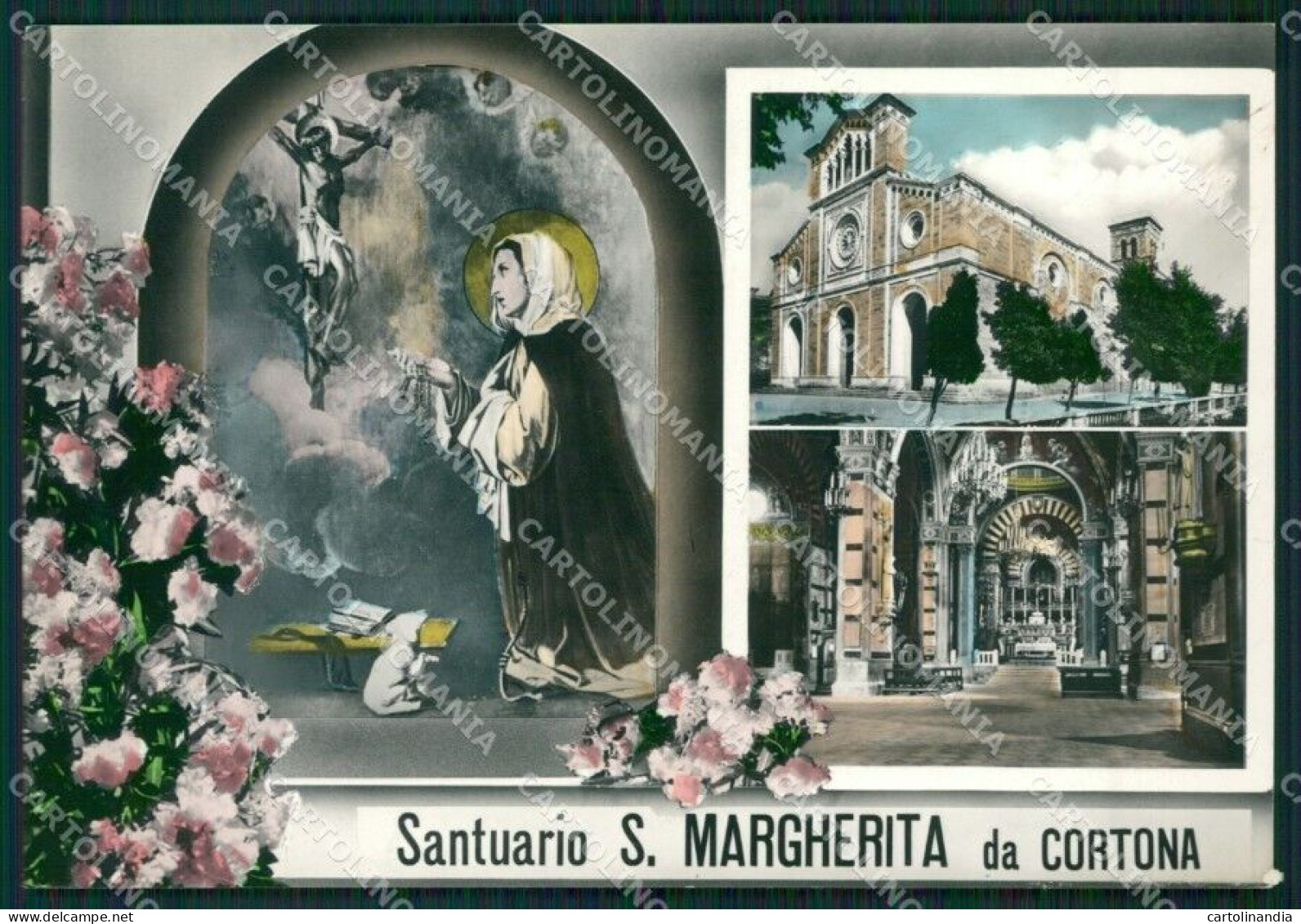 Arezzo Cortona Santuario Foto FG Cartolina ZKM8288 - Arezzo