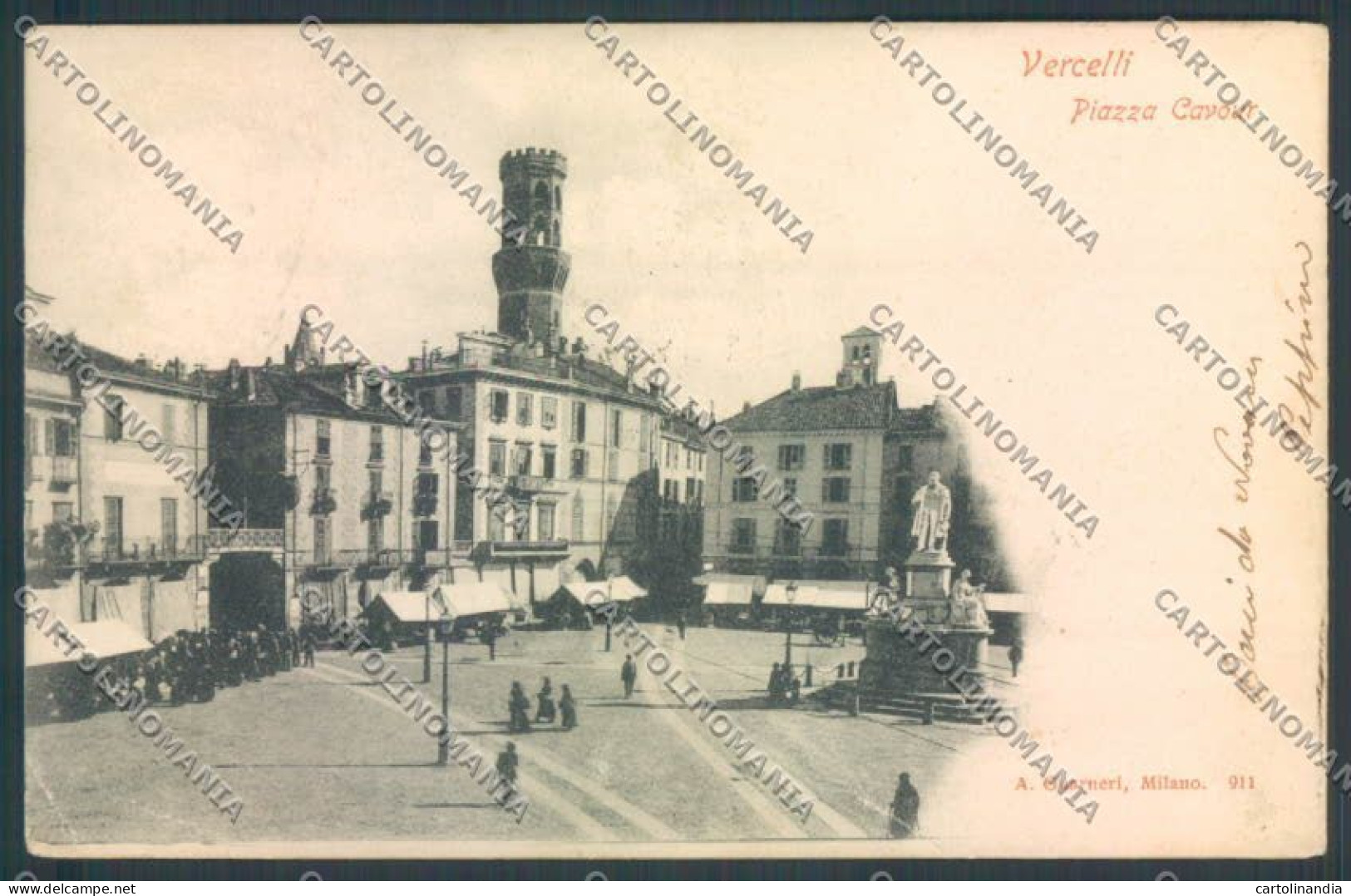 Vercelli Città PIEGA Cartolina ZT6506 - Vercelli