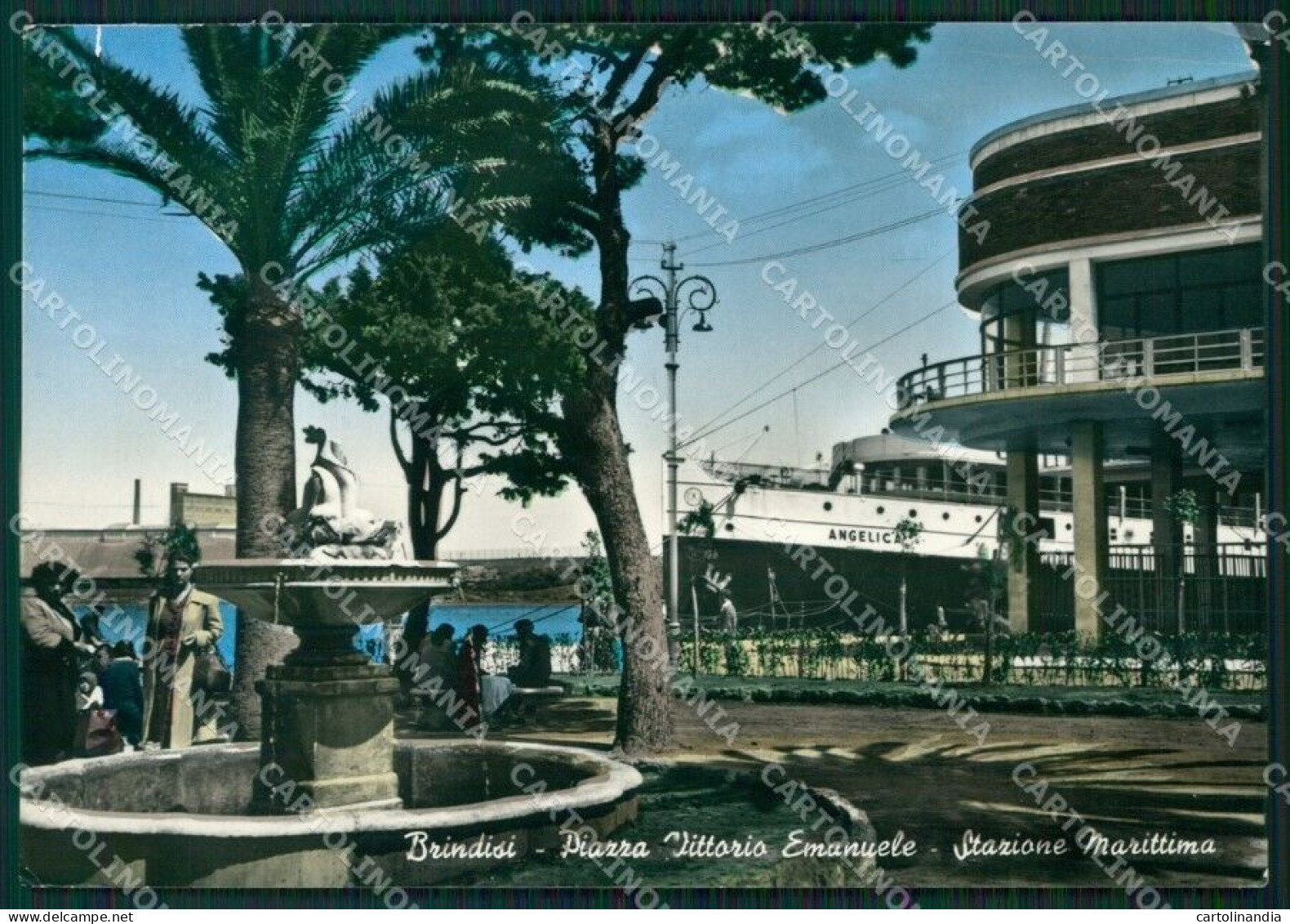 Brindisi Città Stazione Marittima Nave Foto FG Cartolina ZK6192 - Brindisi