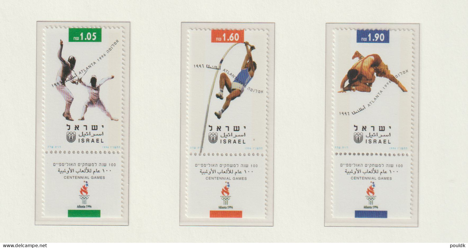 Israel 1996 Olympic Games In Atlanta Set Of Three MNH/**. Postal Weight Approx 99 Gramms. Please Read Sales Conditions - Ete 1996: Atlanta
