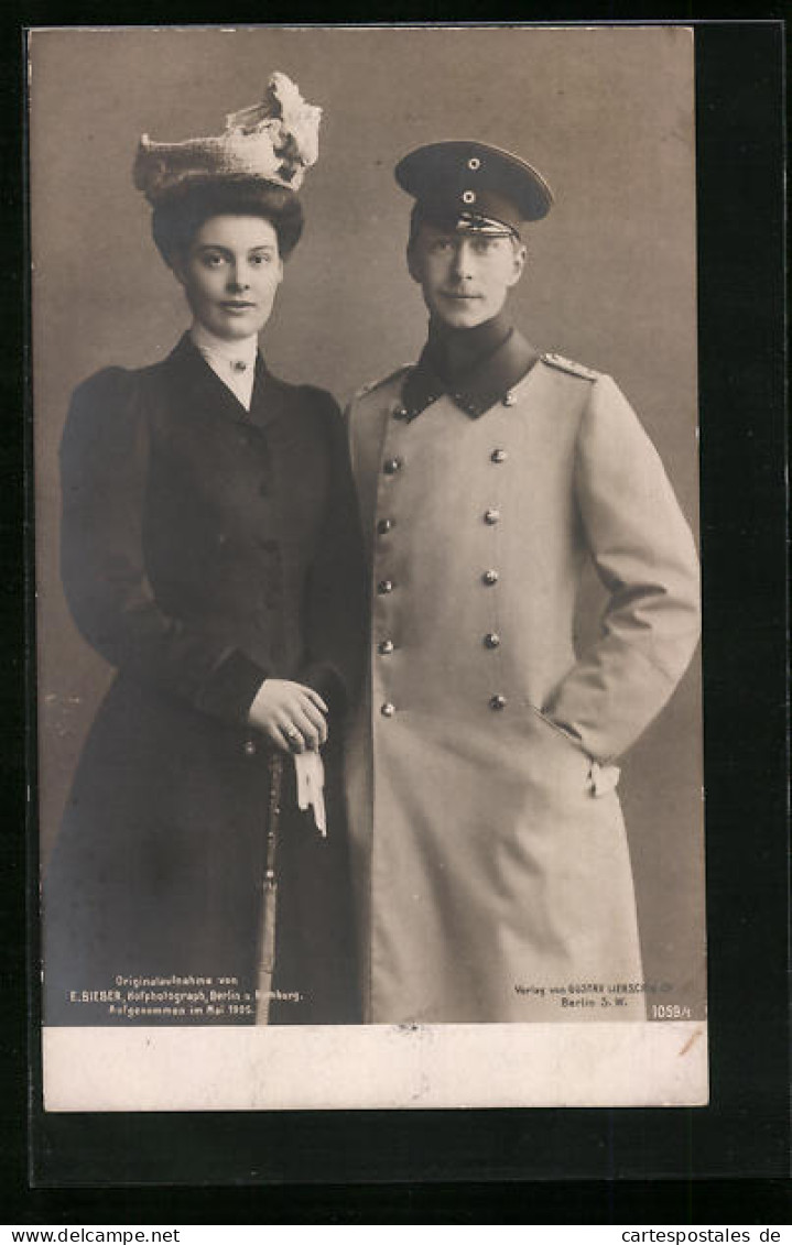 AK Kronprinz Wilhelm Von Preussen Mit Seiner Gattin  - Royal Families