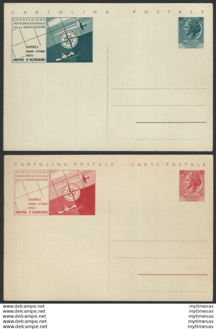 1954 Italia Oltremare Cartolina Postale Fil. N. C159/60 - Stamped Stationery