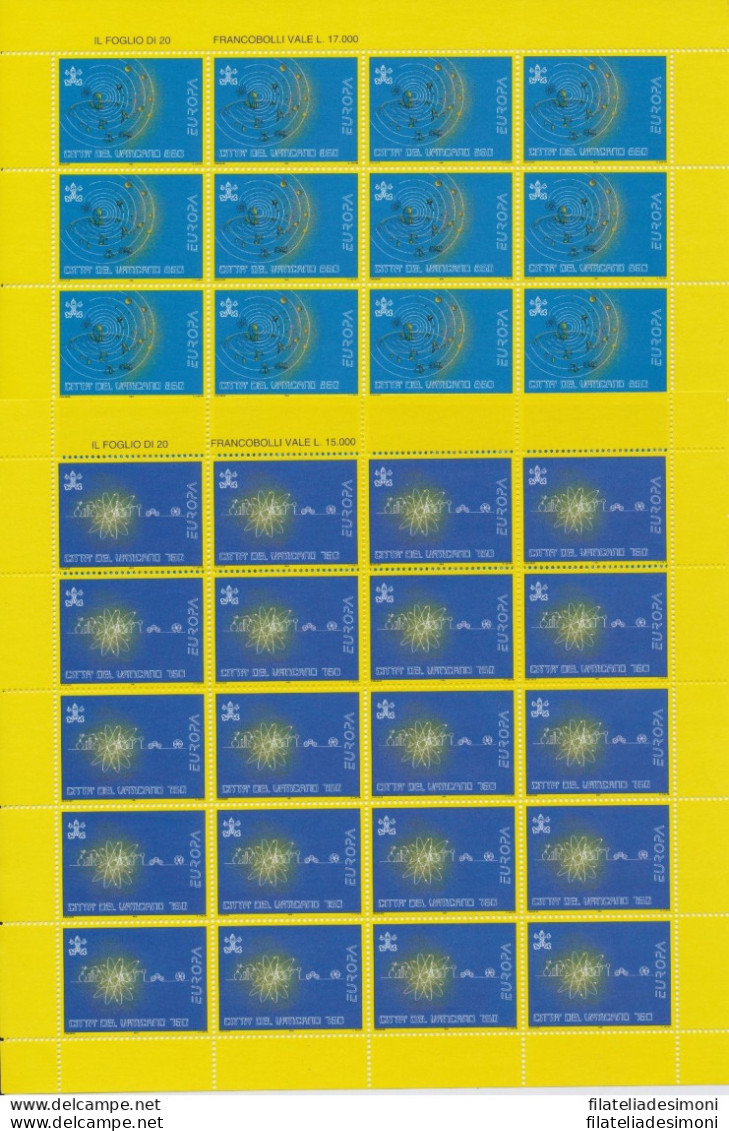 1994 EUROPA CEPT Vaticano 2 Minifogli "Europa E Le Scoperte" MNH** - Autres & Non Classés