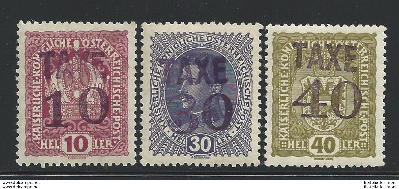 1918-19 Trentino Alto-Adige, TAXE  BZ3/24  BZ3/28  BZ3/29  3 Valori - Otros & Sin Clasificación