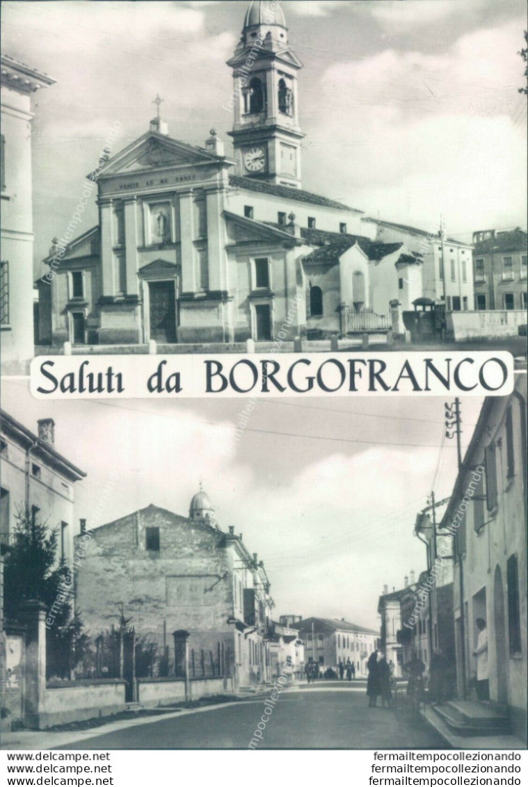 P379 Cartolina  Borgofranco Po Saluti Da  Provincia Di Mantova - Mantova