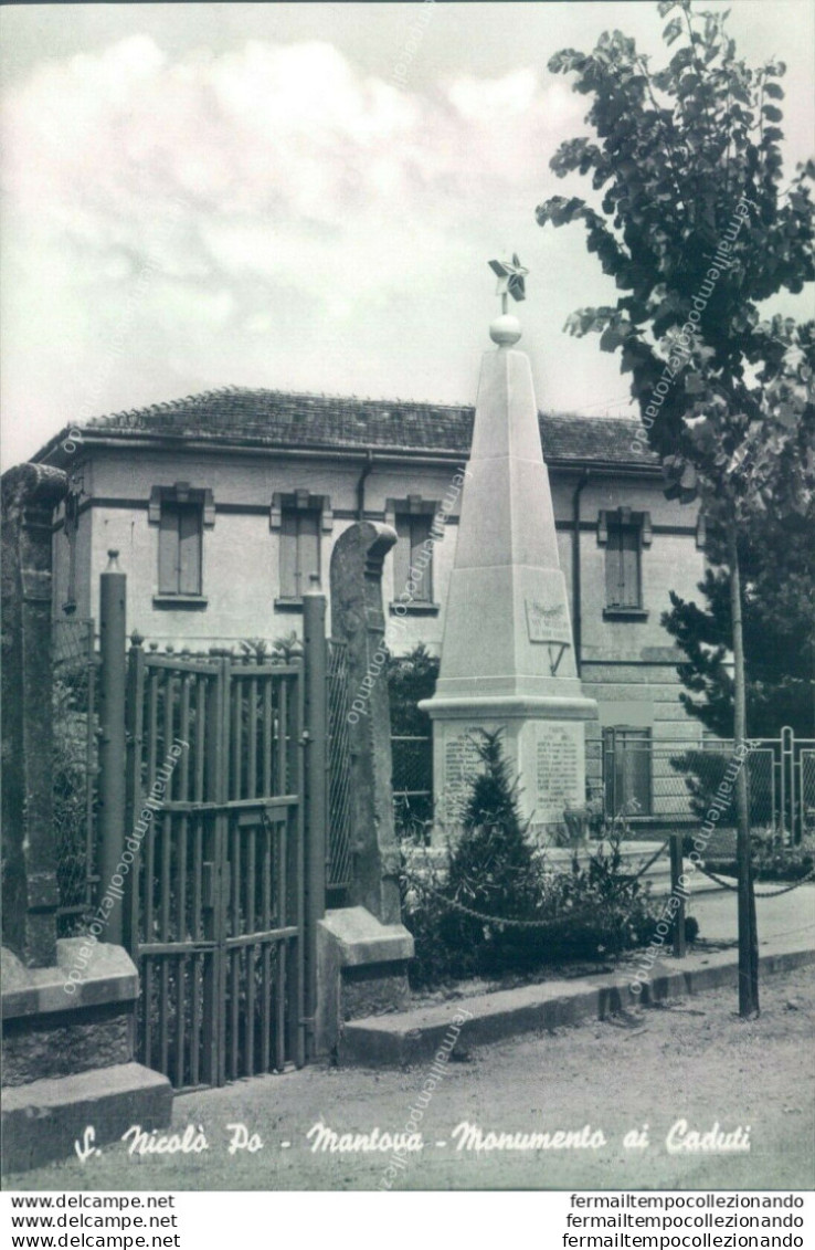 P483 Cartolina S.nicolo' Po Monumento Ai Caduti Provincia Di Mantova - Mantova