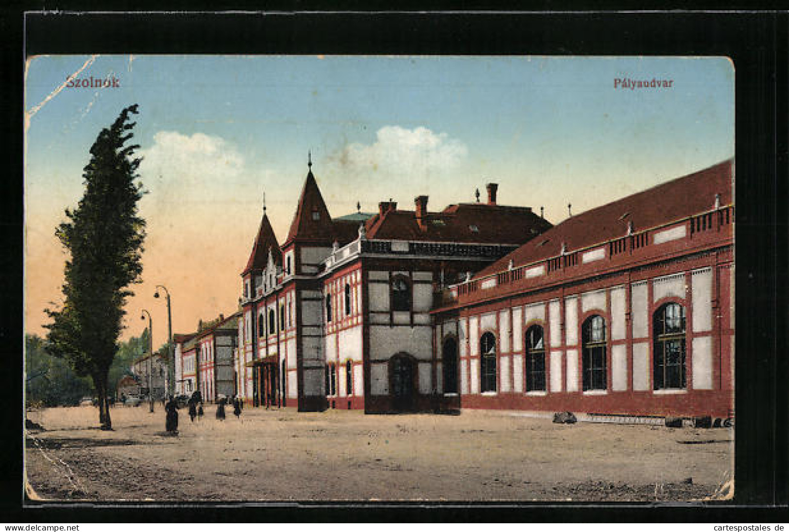 AK Szolnok, Palyaudvar, Bahnhof  - Hungary