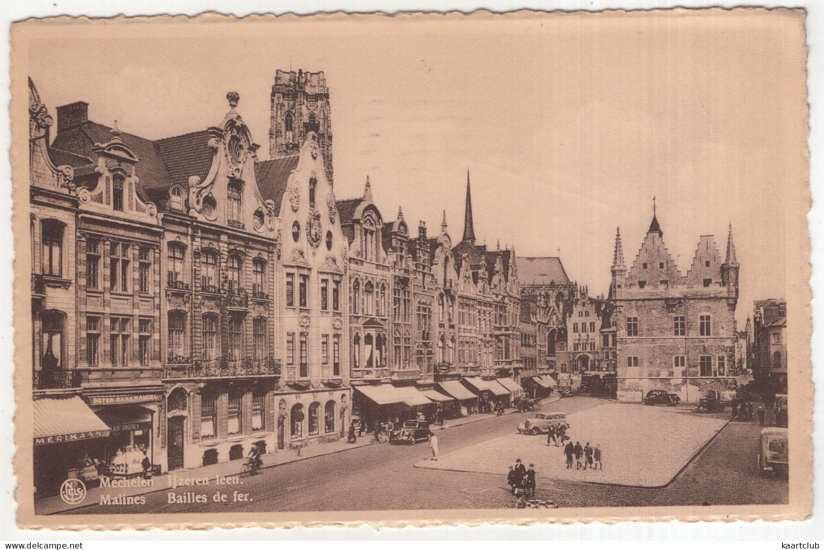 Mechelen - IJzeren Leen. / Malines - Bailles De Fer..- (Belgique/België) - 1949 - Oldtimer Auto's/Voitures - Mechelen