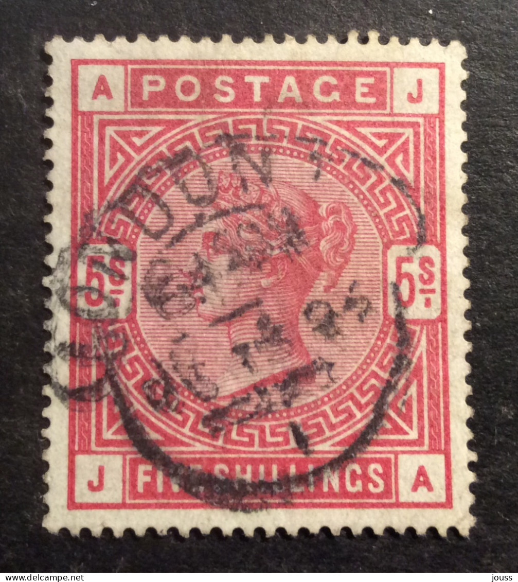 GB85 Victoria 5s Rouge  YT 87 Ancre Oblitéré - Used Stamps