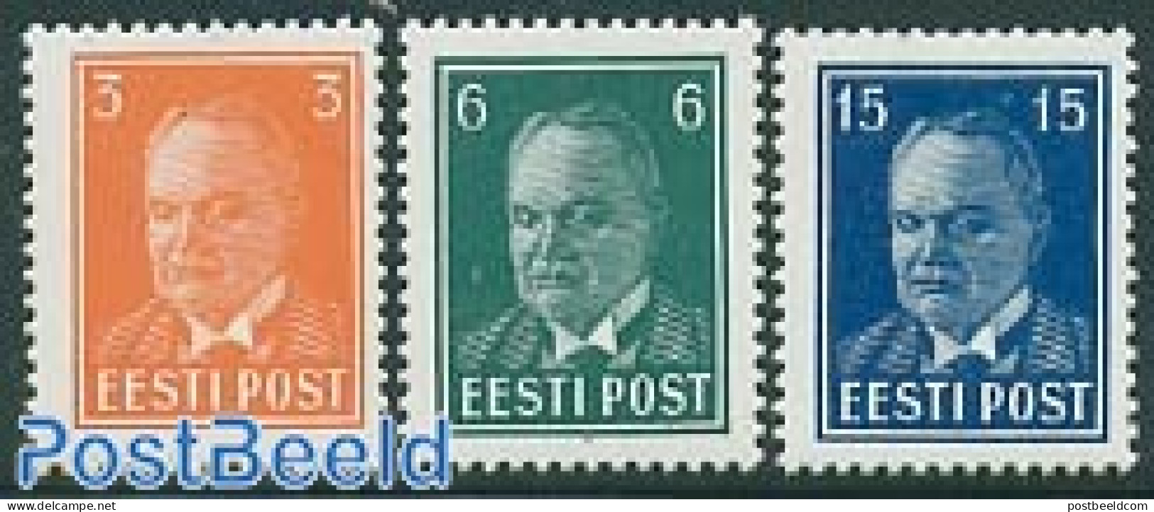 Estonia 1940 Definitives 3v, Mint NH - Estonie