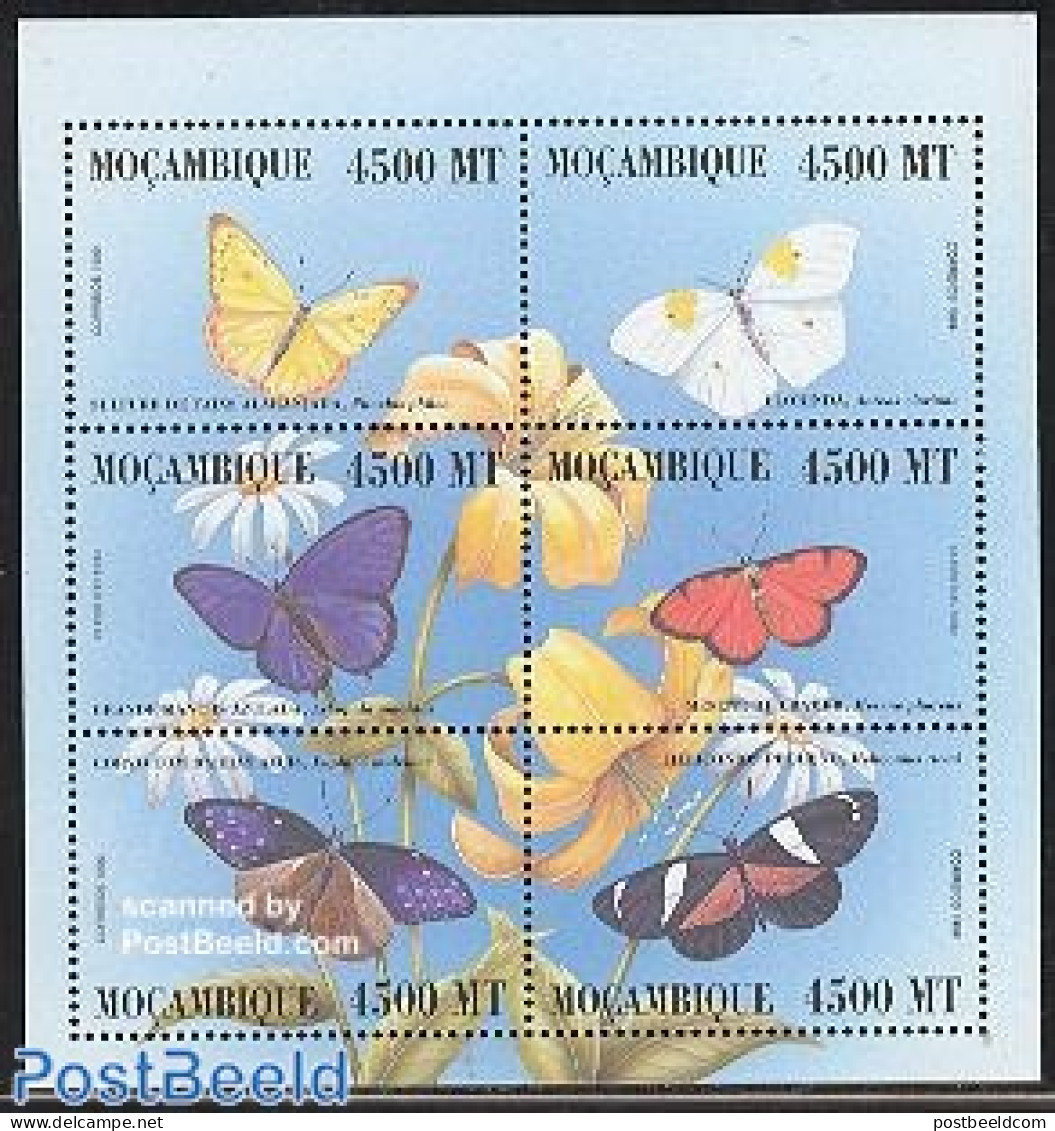 Mozambique 2000 Butterflies 6v M/s (Sulfure De Faixs A.o.), Mint NH, Nature - Butterflies - Mosambik