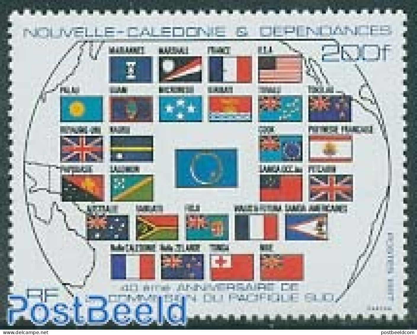 New Caledonia 1987 Pacific Commission 1v, Mint NH, History - Flags - Nuevos