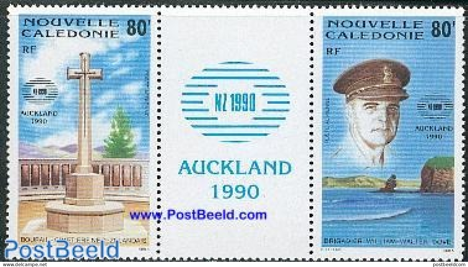 New Caledonia 1990 NZ 90 Stamp Expo 2v+tab [:T:], Mint NH, Philately - Nuovi