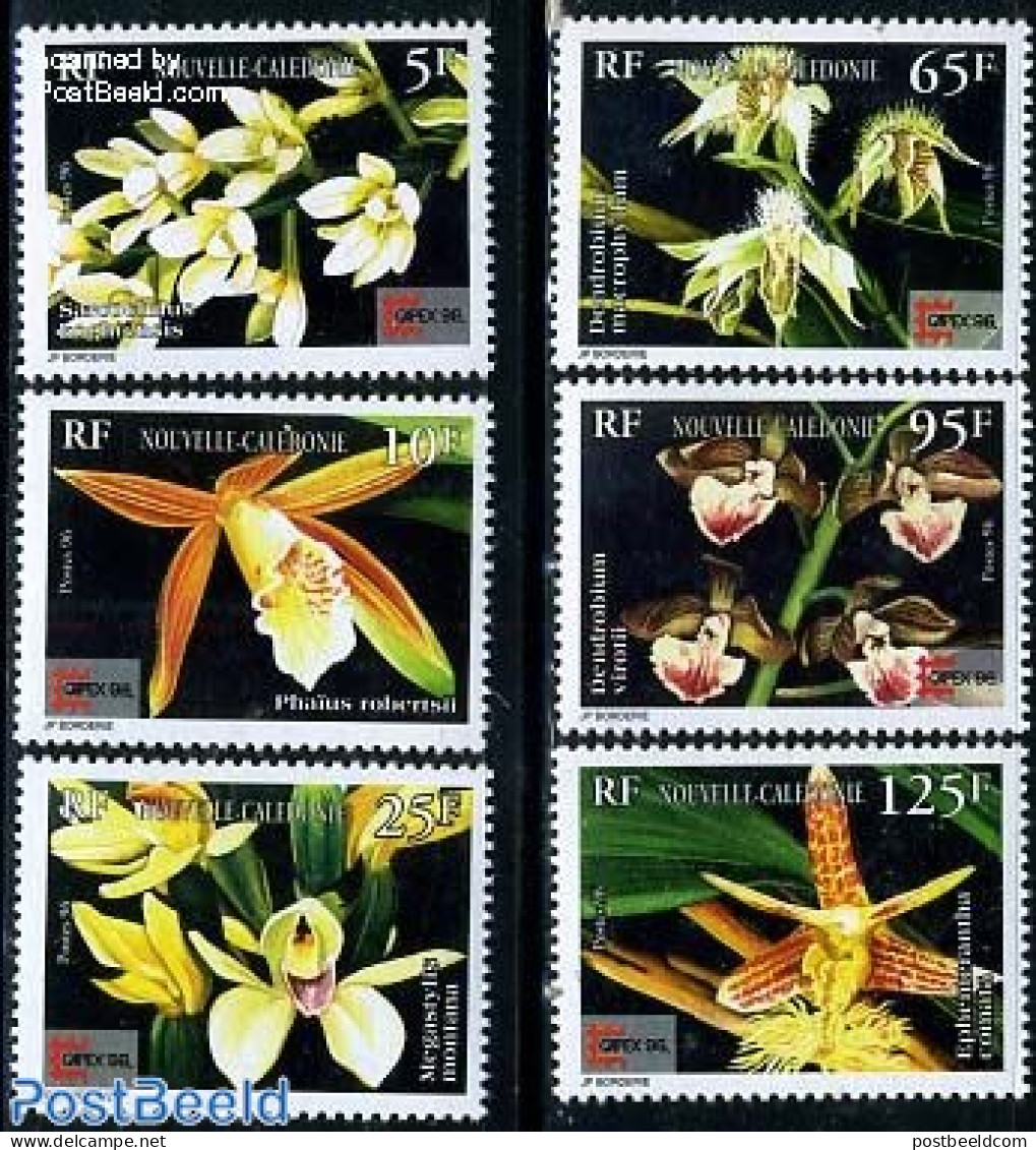 New Caledonia 1995 Orchids 6v, Mint NH, Nature - Flowers & Plants - Orchids - Nuovi