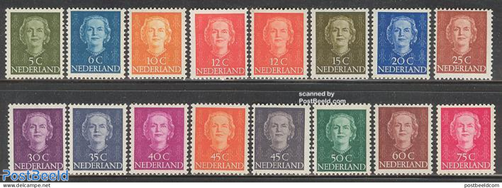 Netherlands 1949 Definitives 16v, Mint NH - Unused Stamps