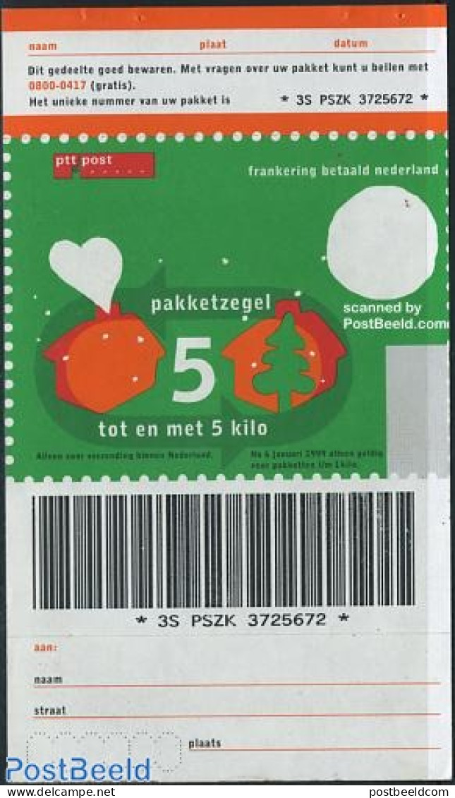 Netherlands 1998 Pakketzegel T/m 5kg, Kerst, Mint NH - Ungebraucht