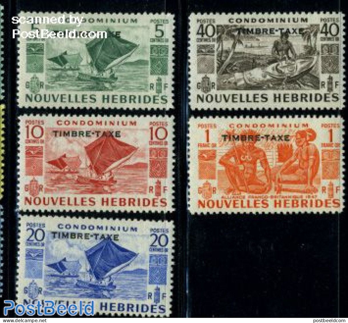 New Hebrides 1953 Postage Due 5v F, Mint NH - Sonstige & Ohne Zuordnung