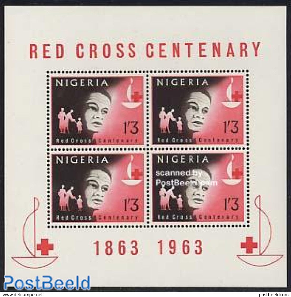Nigeria 1963 Red Cross Centenary S/s, Mint NH, Health - Red Cross - Rotes Kreuz
