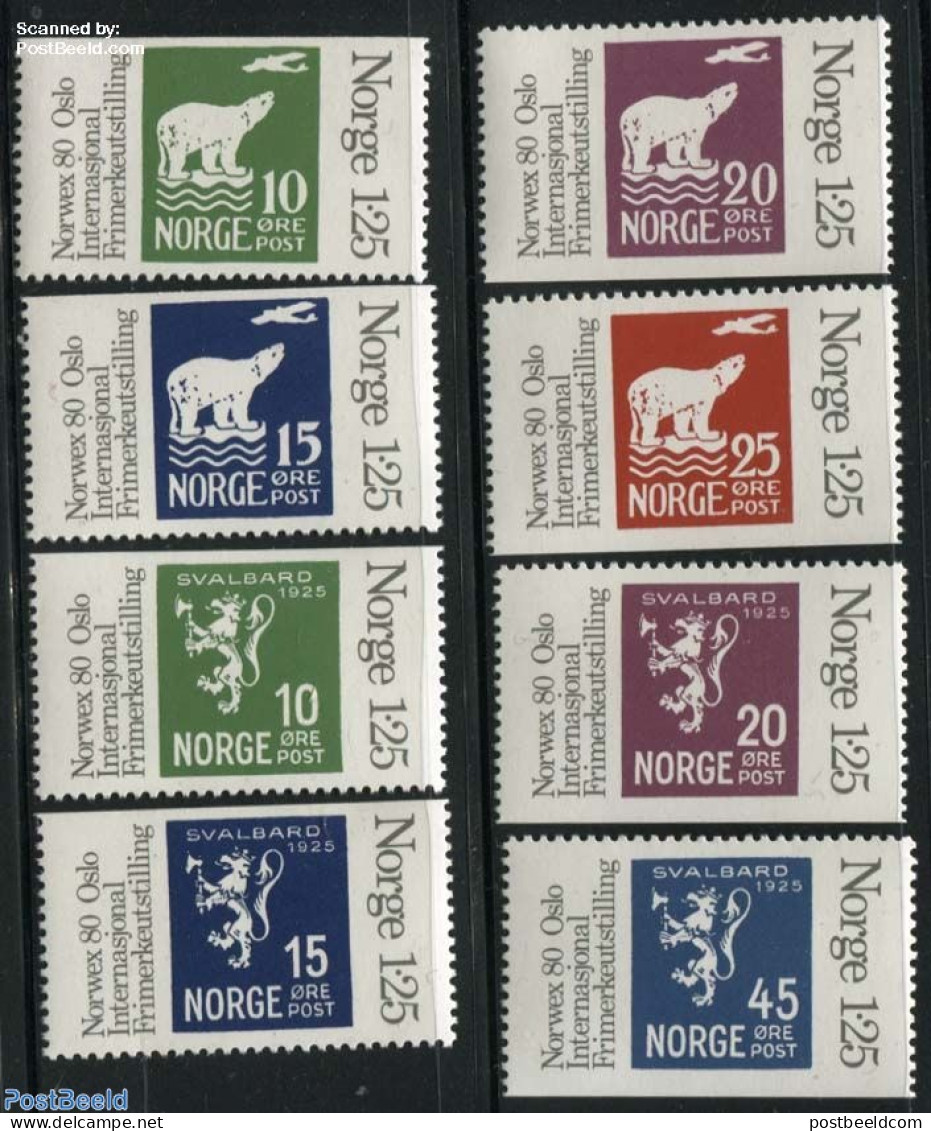 Norway 1978 Norwex 80 8v, Mint NH, Nature - Bears - Stamps On Stamps - Ongebruikt