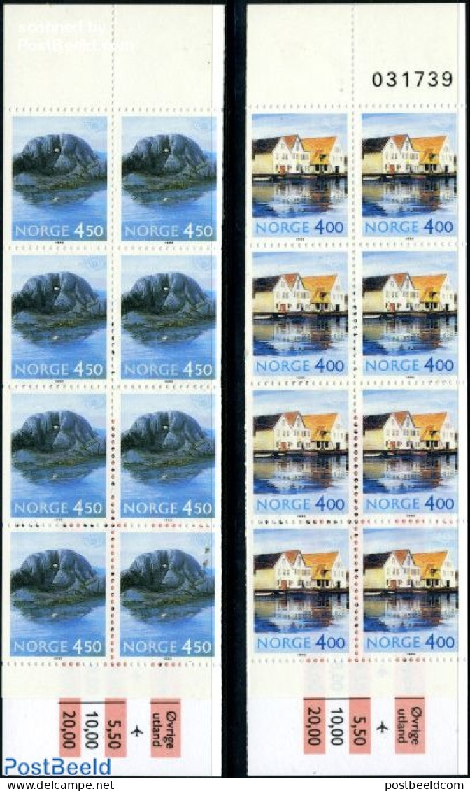 Norway 1995 Norden 2 Booklets, Mint NH, History - Various - Europa Hang-on Issues - Stamp Booklets - Tourism - Nuevos