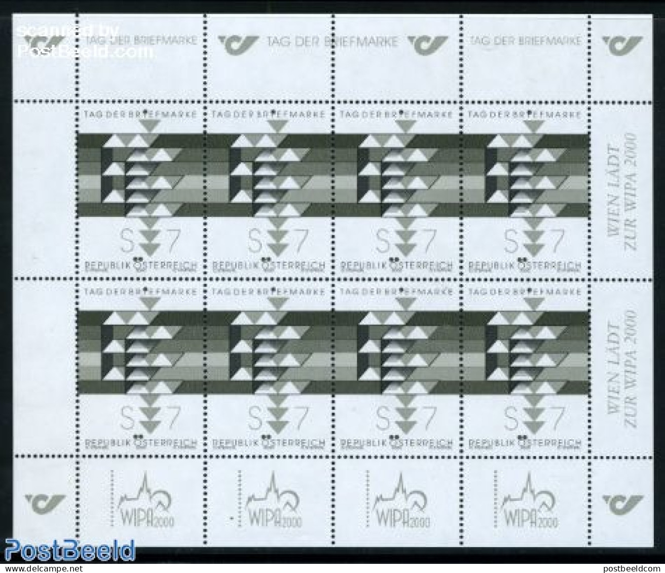 Austria 2000 Stamp Day M/s, Blackprint, Mint NH, Stamp Day - Unused Stamps