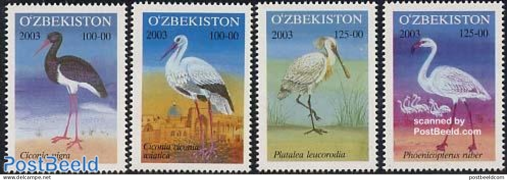 Uzbekistan 2003 Birds 4v, Mint NH, Nature - Birds - Uzbekistán