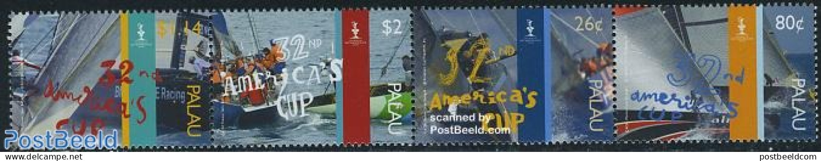 Palau 2007 Americas Cup 4v [:::], Mint NH, Sport - Transport - Sailing - Sport (other And Mixed) - Ships And Boats - Zeilen