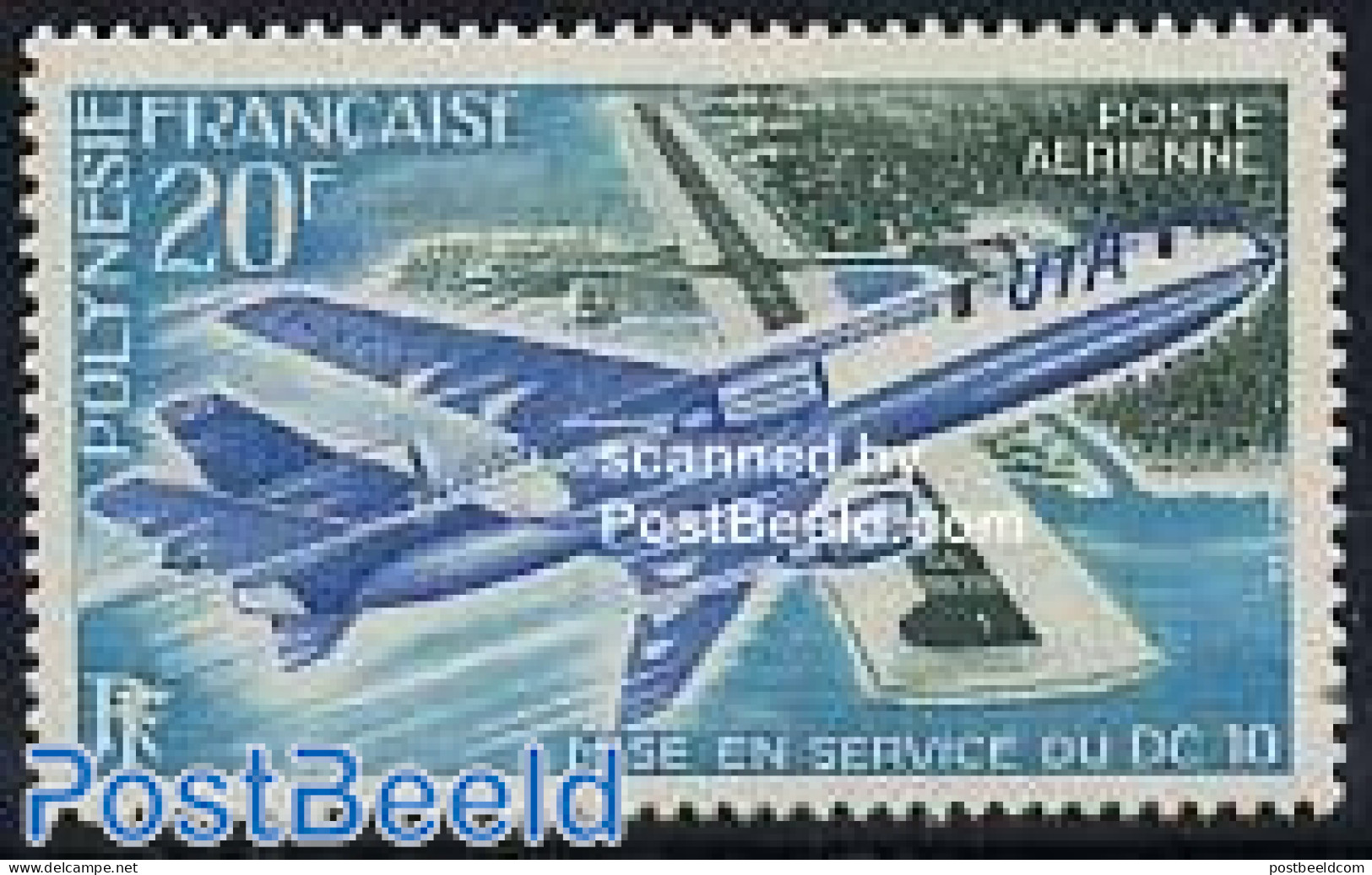 French Polynesia 1973 DC-10 1v, Mint NH, Transport - Aircraft & Aviation - Ongebruikt