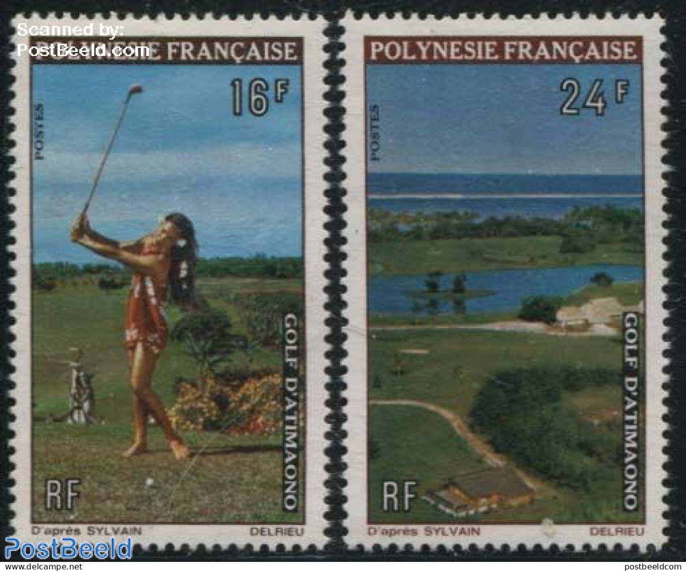 French Polynesia 1974 Golf Sport 2v, Mint NH, Sport - Golf - Sport (other And Mixed) - Ongebruikt