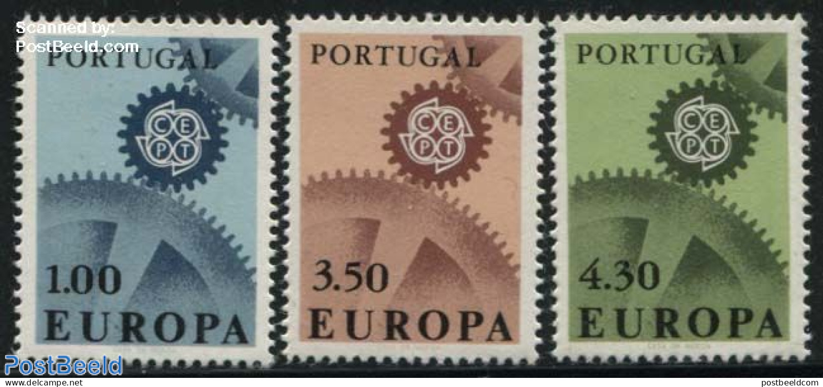 Portugal 1967 Europa 3v, Unused (hinged), History - Europa (cept) - Nuovi