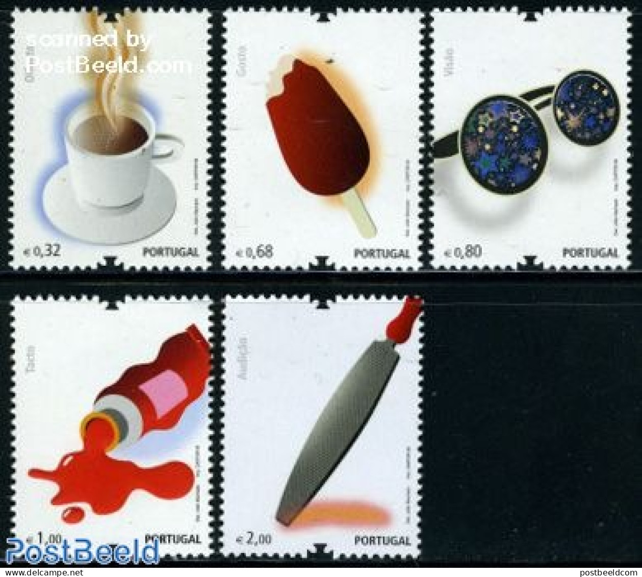 Portugal 2009 Senses 5v, Mint NH, Health - Various - Food & Drink - Holograms - Nuevos