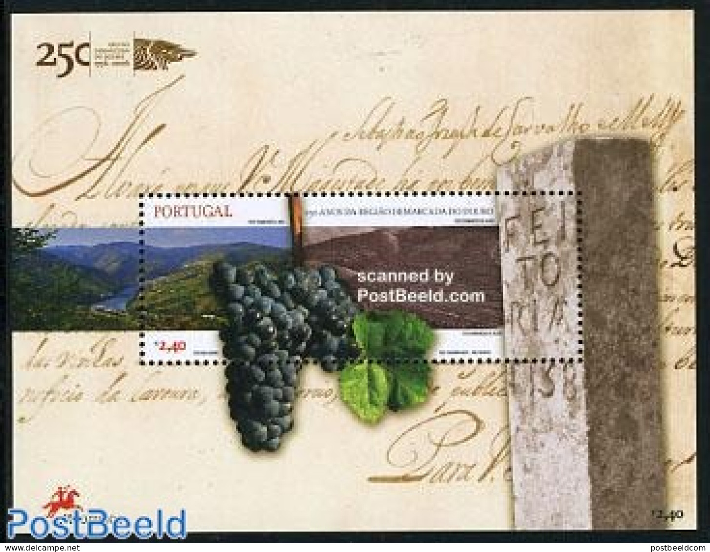 Portugal 2006 Douro Region S/s, Mint NH, Nature - Wine & Winery - Art - Handwriting And Autographs - Unused Stamps