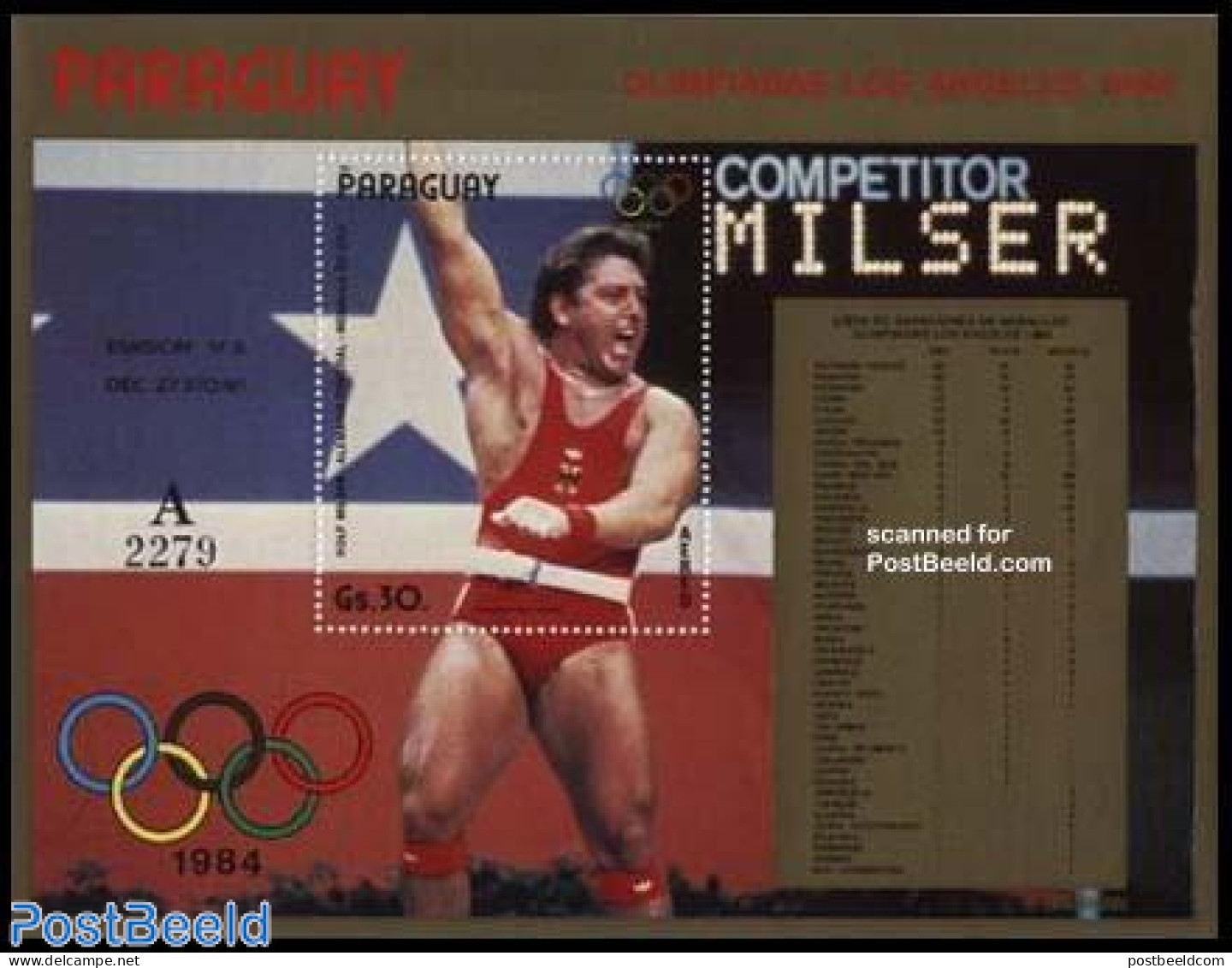 Paraguay 1985 Rolf Milser S/s, Mint NH, History - Sport - Germans - Olympic Games - Paraguay